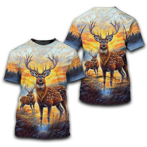 Deers In The Wild All Over Print Shirt