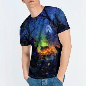 Witch’s Campfire Cauldron  All Over Print Shirt