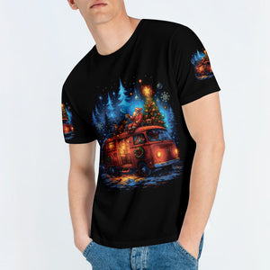 Camping Night Christmas Wonderful All Over Print Shirt