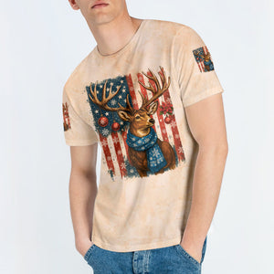 Funny Deer Christmas The Closer I Get To Nature All Over Print Shirt