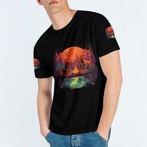 Upside-Down Haunted Camping All Over Print Shirt