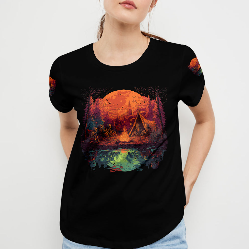 Upside-Down Haunted Camping All Over Print Shirt