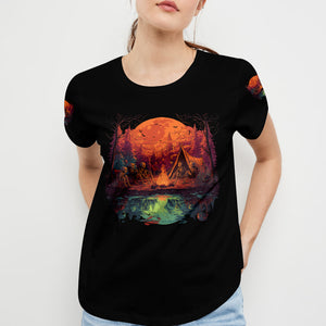 Upside-Down Haunted Camping All Over Print Shirt