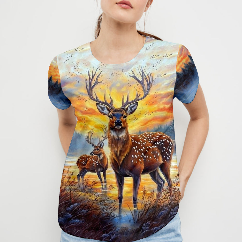 Deers In The Wild All Over Print Shirt