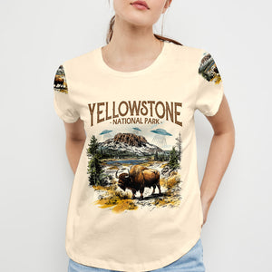 Vintage Yellowstone National Park All Over Print Shirt