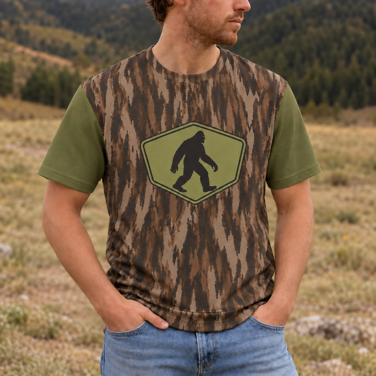 Bigfoot Funny Camo All Over Print