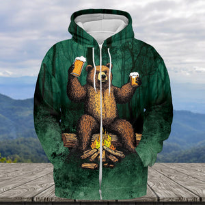 I Hate People Drinking Bear All Over Print Shirt