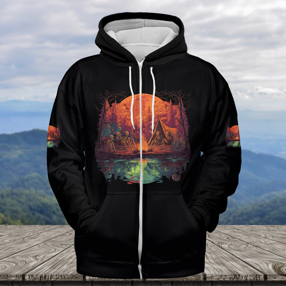 Upside-Down Haunted Camping All Over Print Shirt