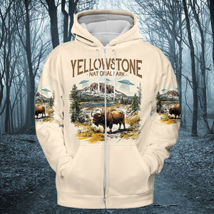 Vintage Yellowstone National Park All Over Print Shirt