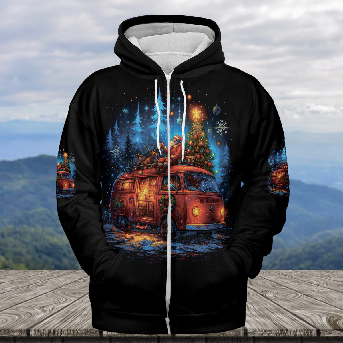 Camping Night Christmas Wonderful All Over Print Shirt
