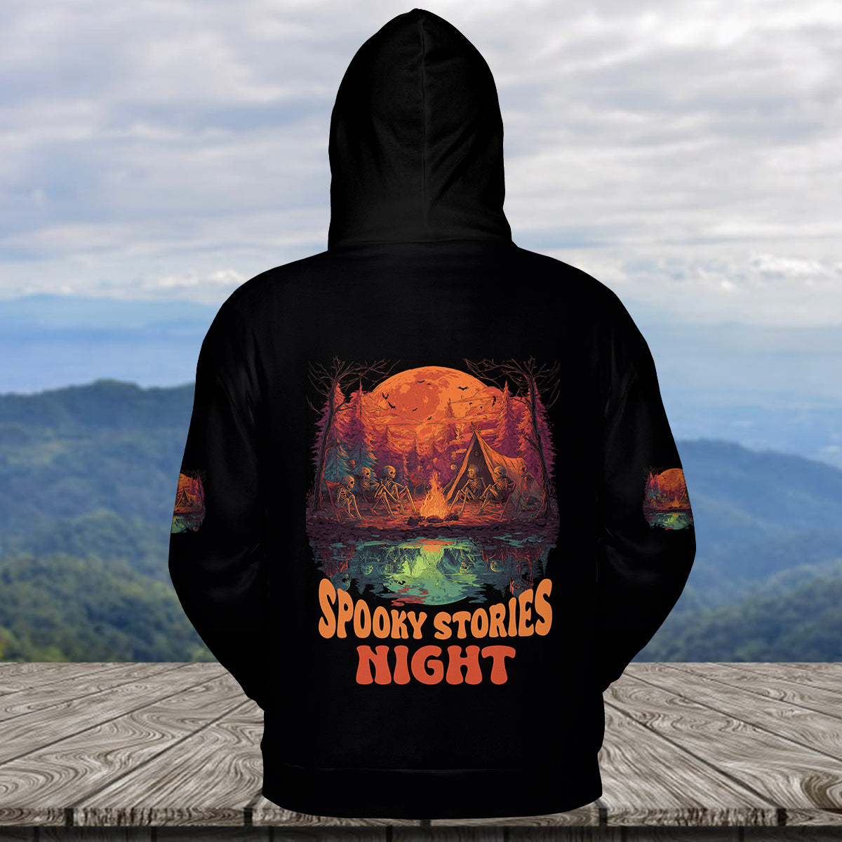 Upside-Down Haunted Camping All Over Print Shirt