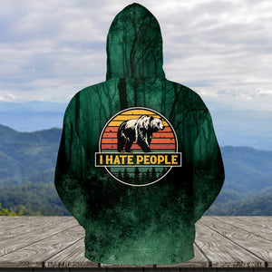I Hate People Drinking Bear All Over Print Shirt