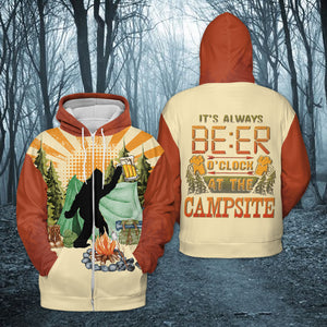 It's Always Beer O'clock At The Campsite All Over Print Shirt