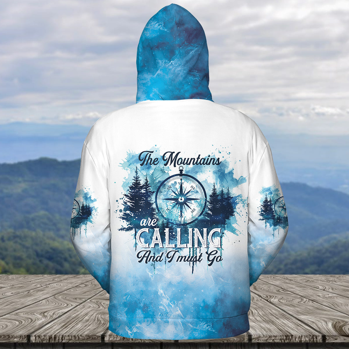 Compass The Mountains Are Calling And I Must Go All Over Print Shirt