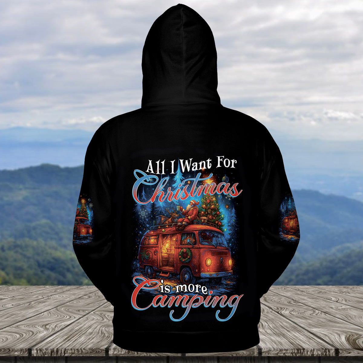 Camping Night Christmas Wonderful All Over Print Shirt