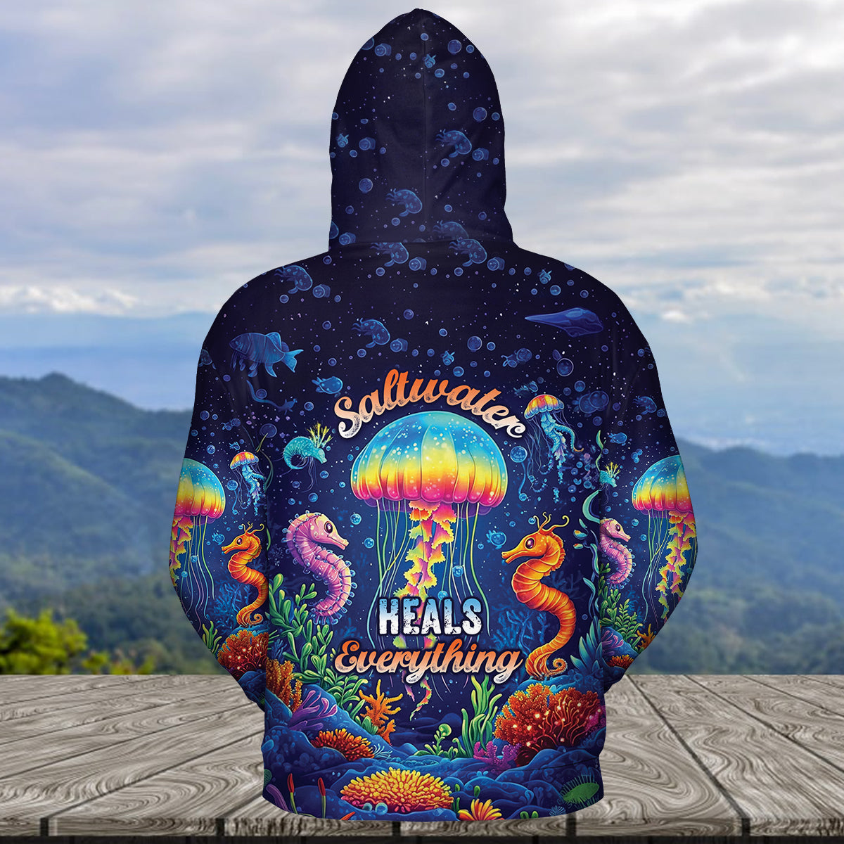 Saltwater Heals Everything Jellyfish All Over Print Shirt