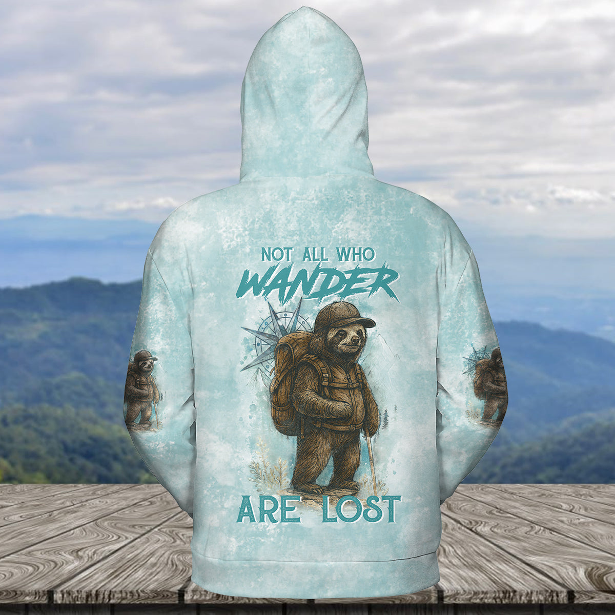 Sloth Not All Who Wander Are Lost All Over Print Shirt