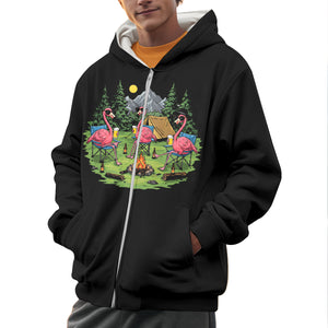 Funny Flamingo Making Memories Campfire All Over Print Shirt
