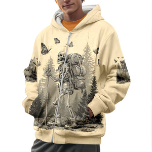 Skeleton Wanderer Vintage Hiking All Over Print Shirt