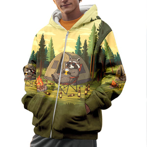 Funny Raccoon Drinking Not All Who Wander Are Lost All Over Print