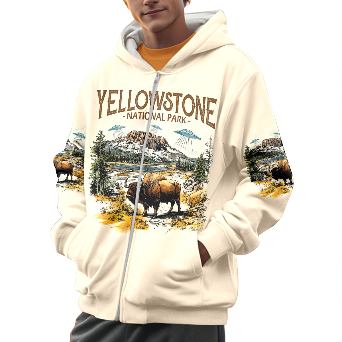 Vintage Yellowstone National Park All Over Print Shirt