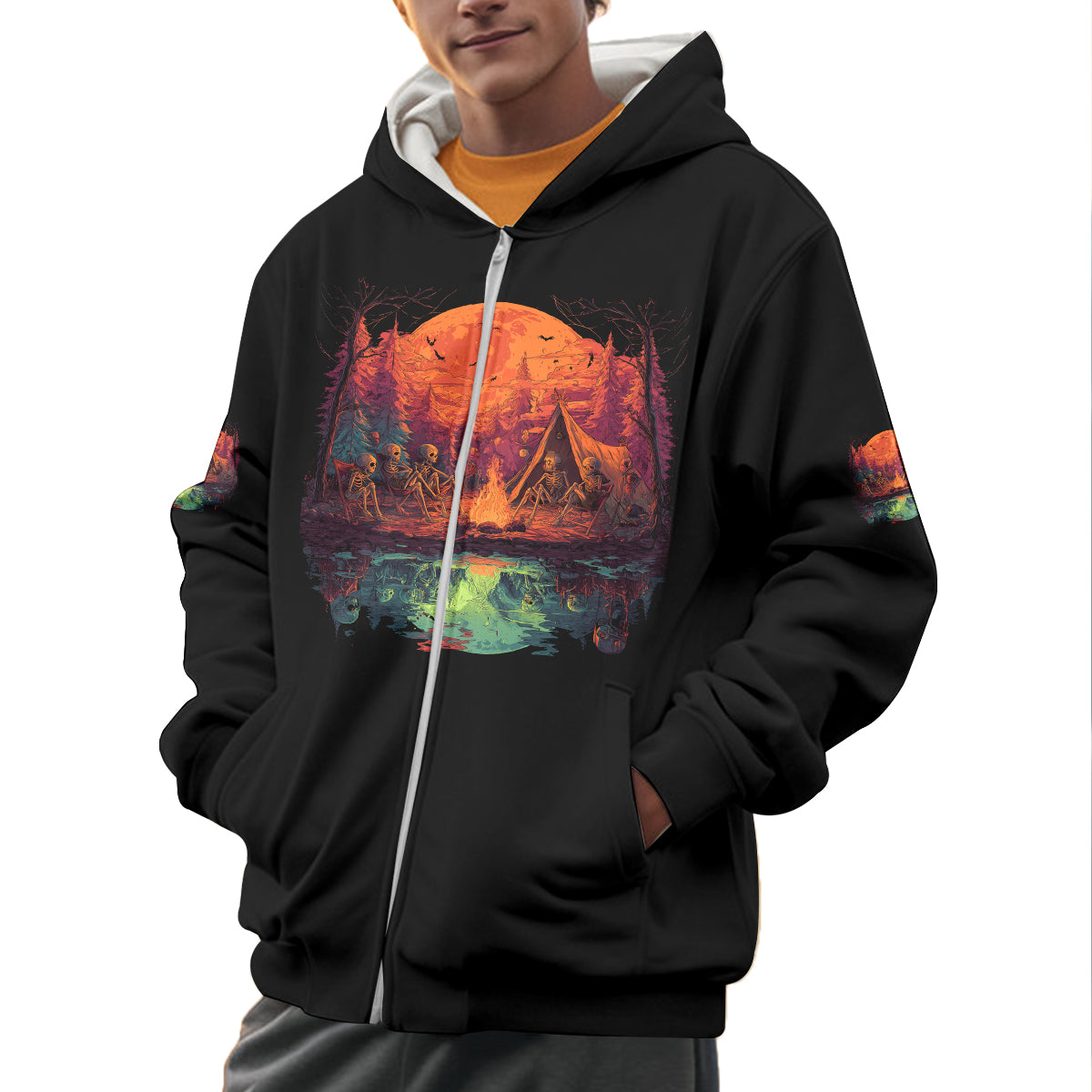 Upside-Down Haunted Camping All Over Print Shirt