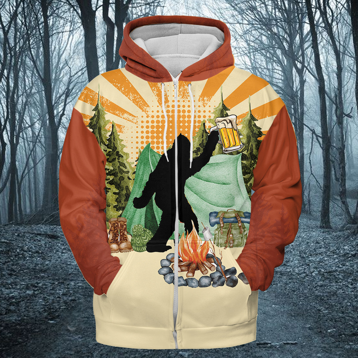 It's Always Beer O'clock At The Campsite All Over Print Shirt