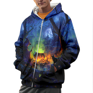 Witch’s Campfire Cauldron  All Over Print Shirt