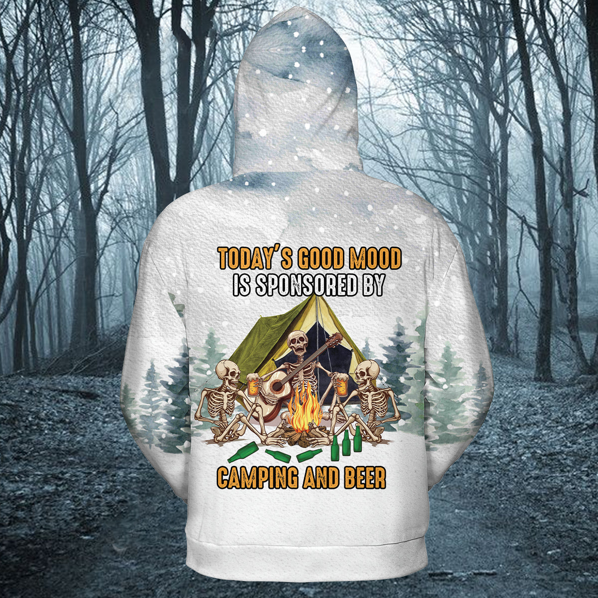 Today's Good Mood Is Sponsored By Camping and Beer All Over Print Shirt